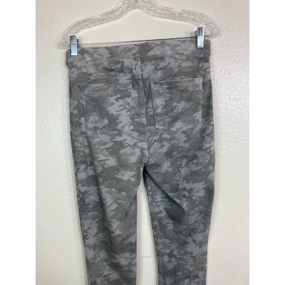 Spanx Womens Gray Camo jeggings size Large Skinny Pull on Stretch Classic - Picture 15 of 16